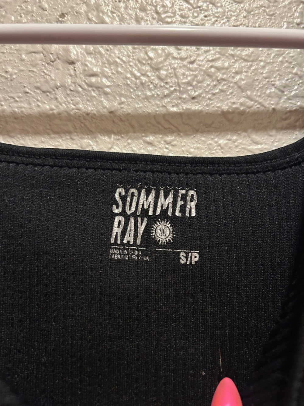 Black Ribbed Crop workout top - Picture 5 of 5